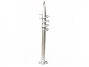 Ground screw pole anchor