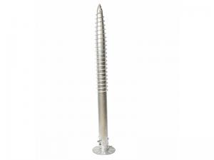 Ground screw pole anchor