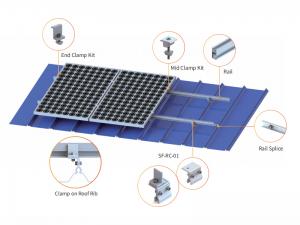 SolFirsTech METAL ROOF MOUNT - ANGULAR ROOF CLAMPS