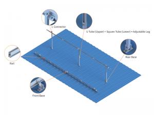 SolFirsTech METAL ROOF MOUNT - ADJUSTABLE LEGS