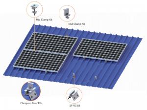 SolFirsTech METAL ROOF MOUNT - TRAPEZOID ROOF CLAMPS