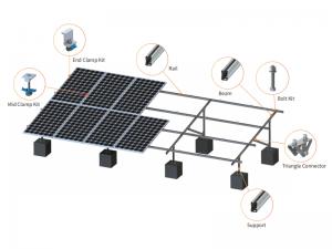 SolFirsTech C-STEEL GROUND MOUNT - CONCRETE FOUNDATION