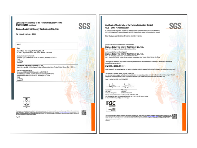 Xiamen SolFirsTech passed UKCA certification
